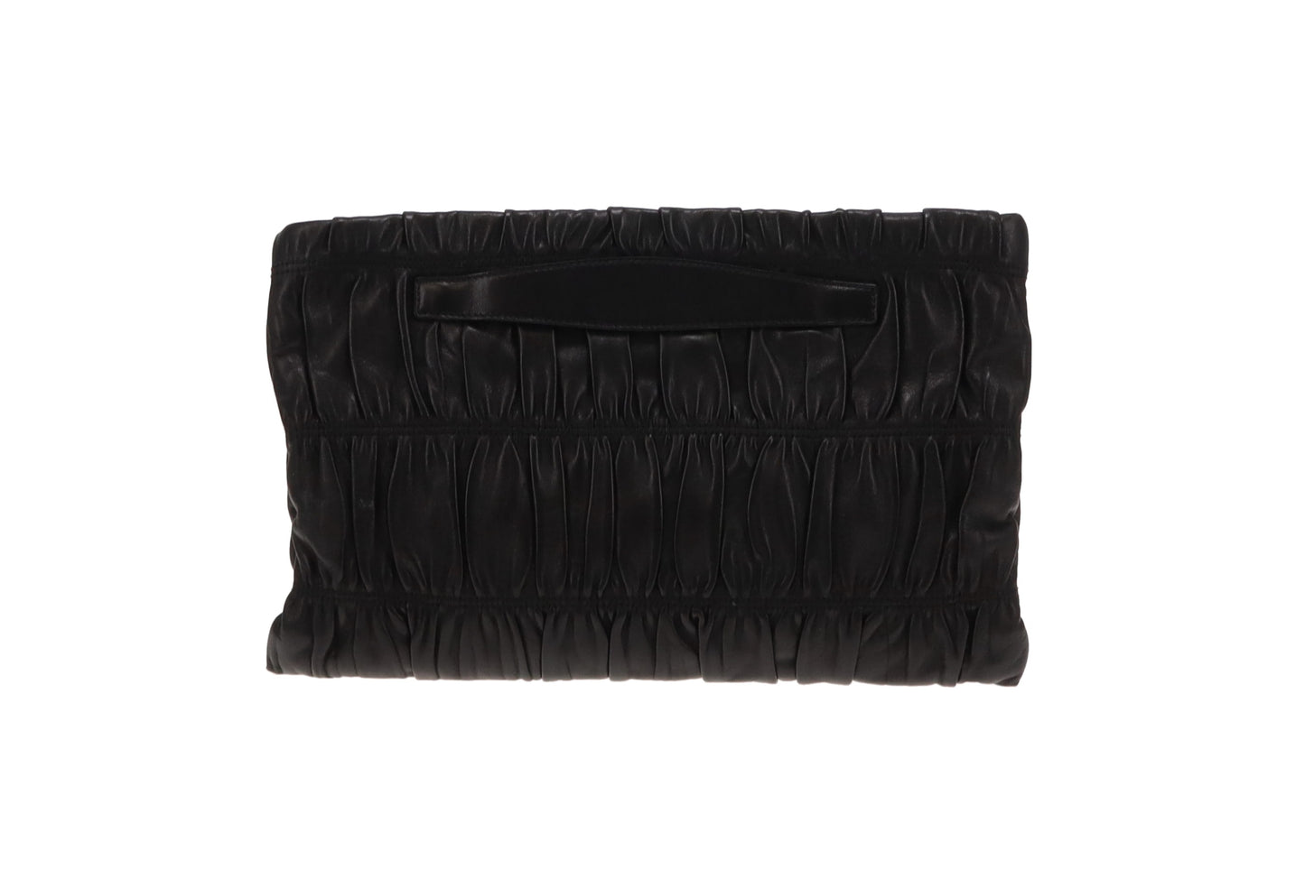 Prada Black Gaufre Clutch Bag