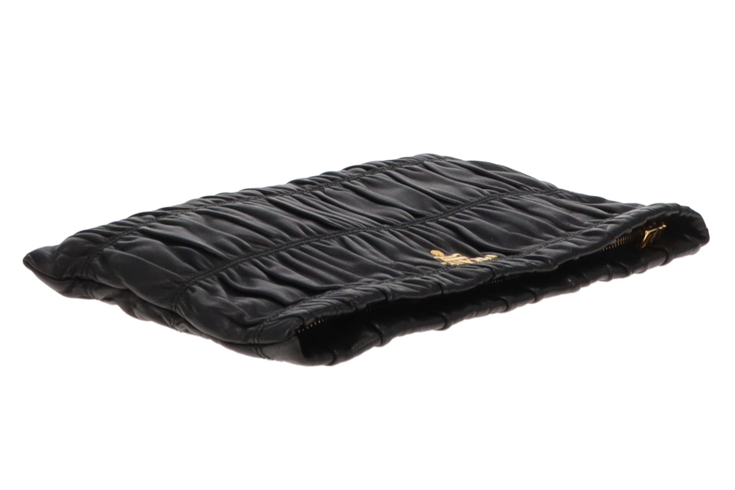 Prada Black Gaufre Clutch Bag
