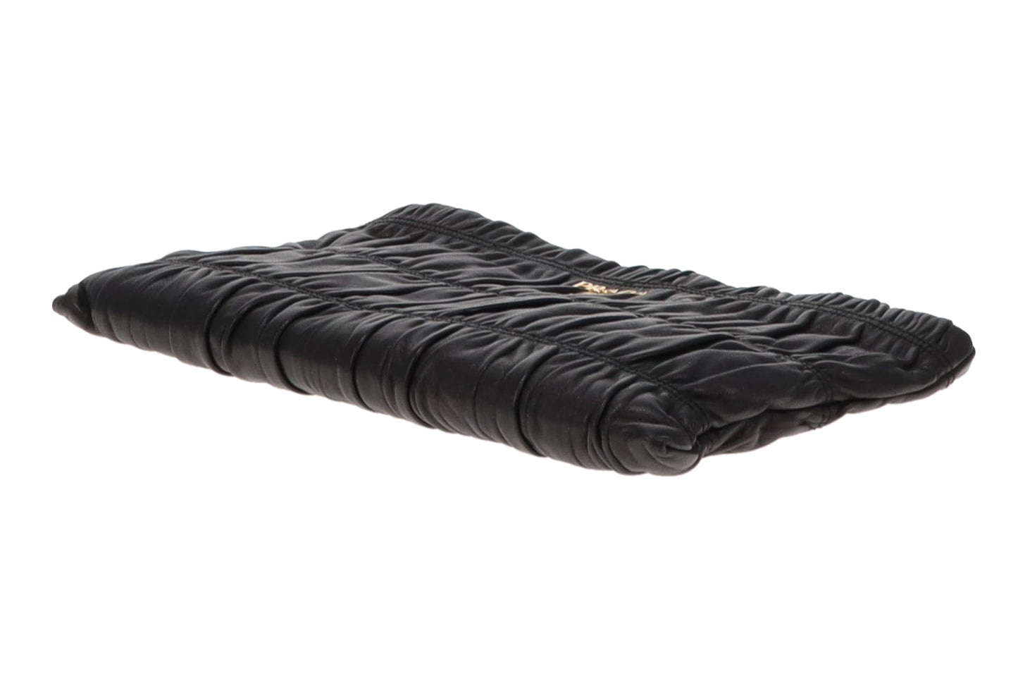 Prada Black Gaufre Clutch Bag