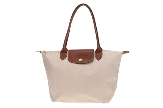 Longchamp Beige Le Pliage Shoulder Bag M