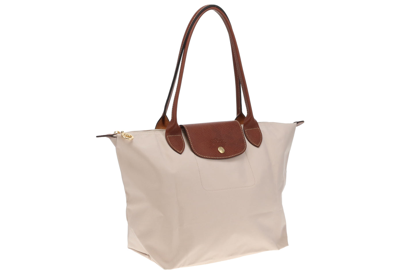 Longchamp Beige Le Pliage Shoulder Bag M