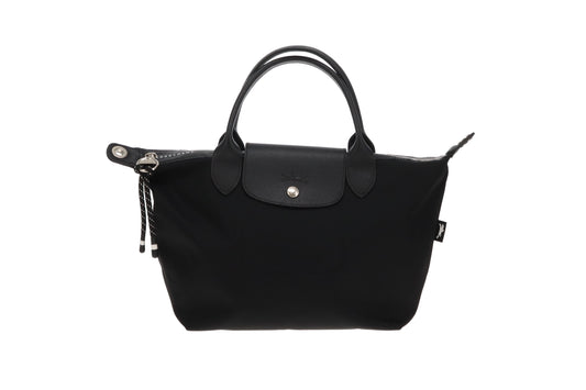 Longchamp Black Recycled Canvas Le Pliage Energy S Handbag
