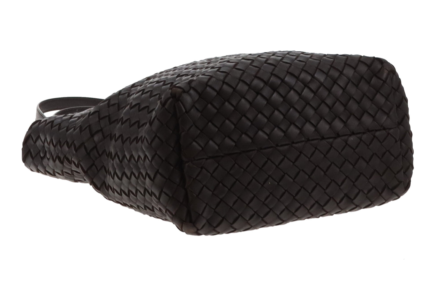 Bottega Veneta Dark Brown Intrecciato Crossbody Bag with Card Holder