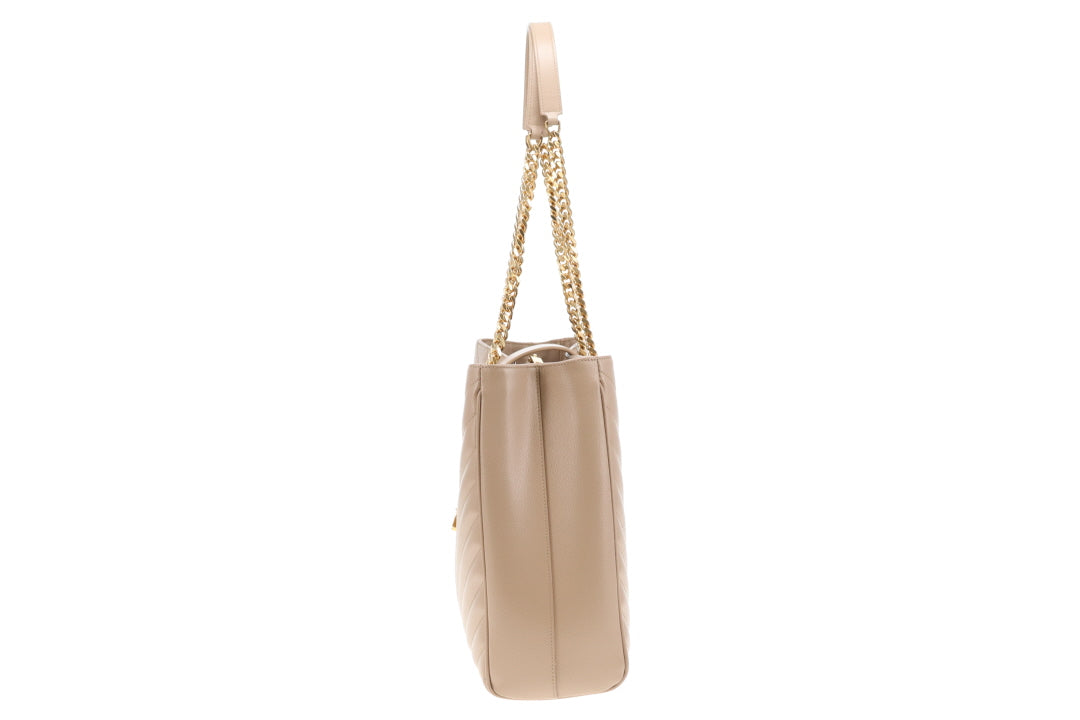 Saint Laurent Lou Shopper Beige Grain De Poudre GHW 2015