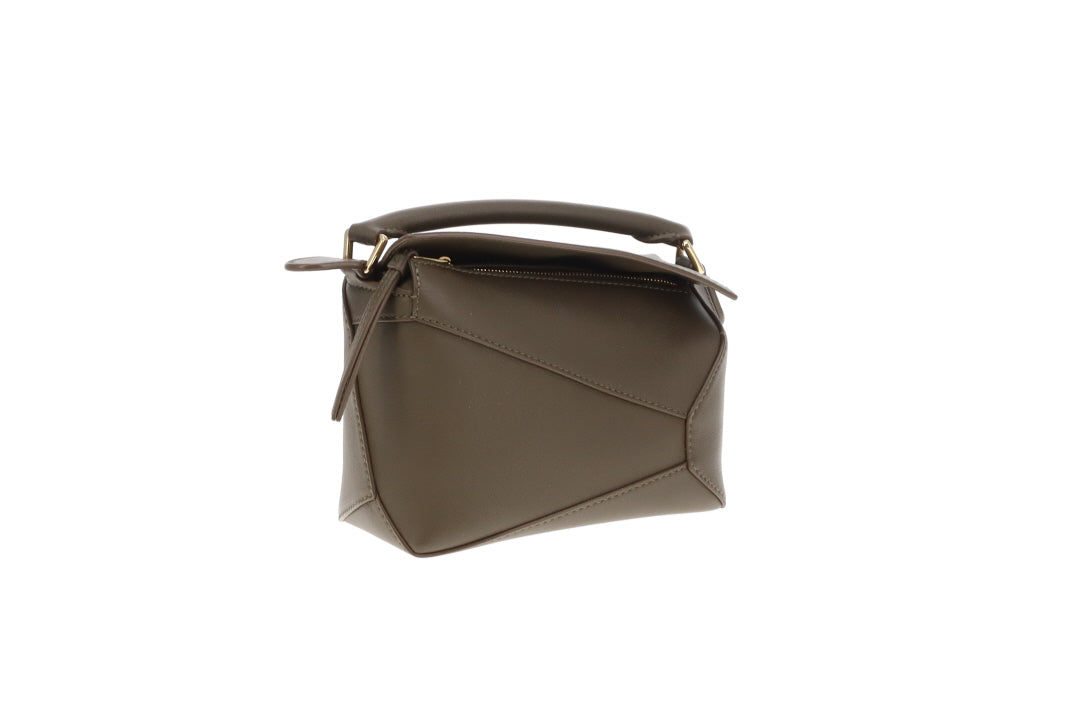 Loewe Puzzle Mini Dark Khaki Leather