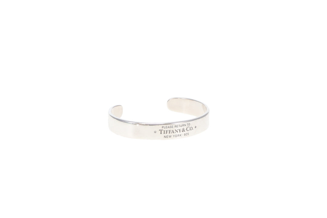 Bracelet jonc RTT Tiffany & Co en argent sterling avec diamants