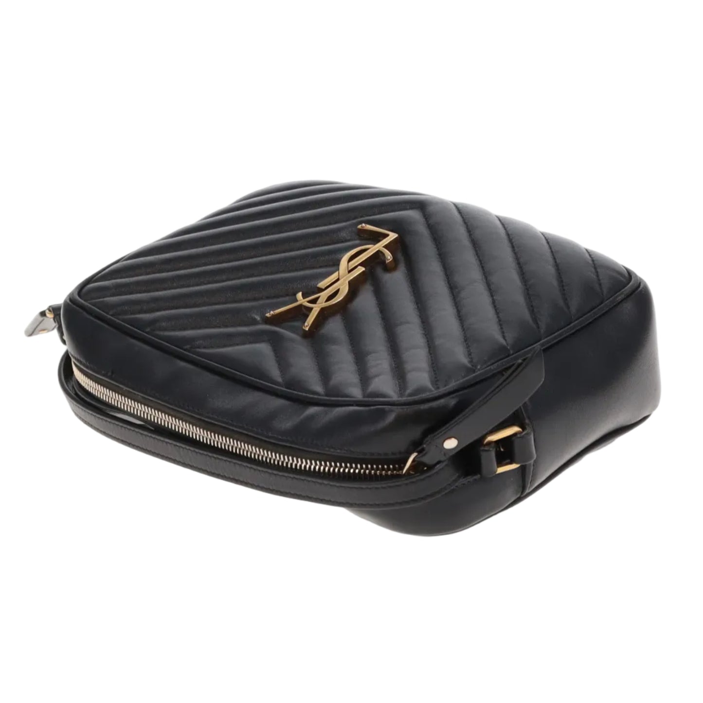 Saint Laurent Lou Camera Bag Black Chevron GHW 2019