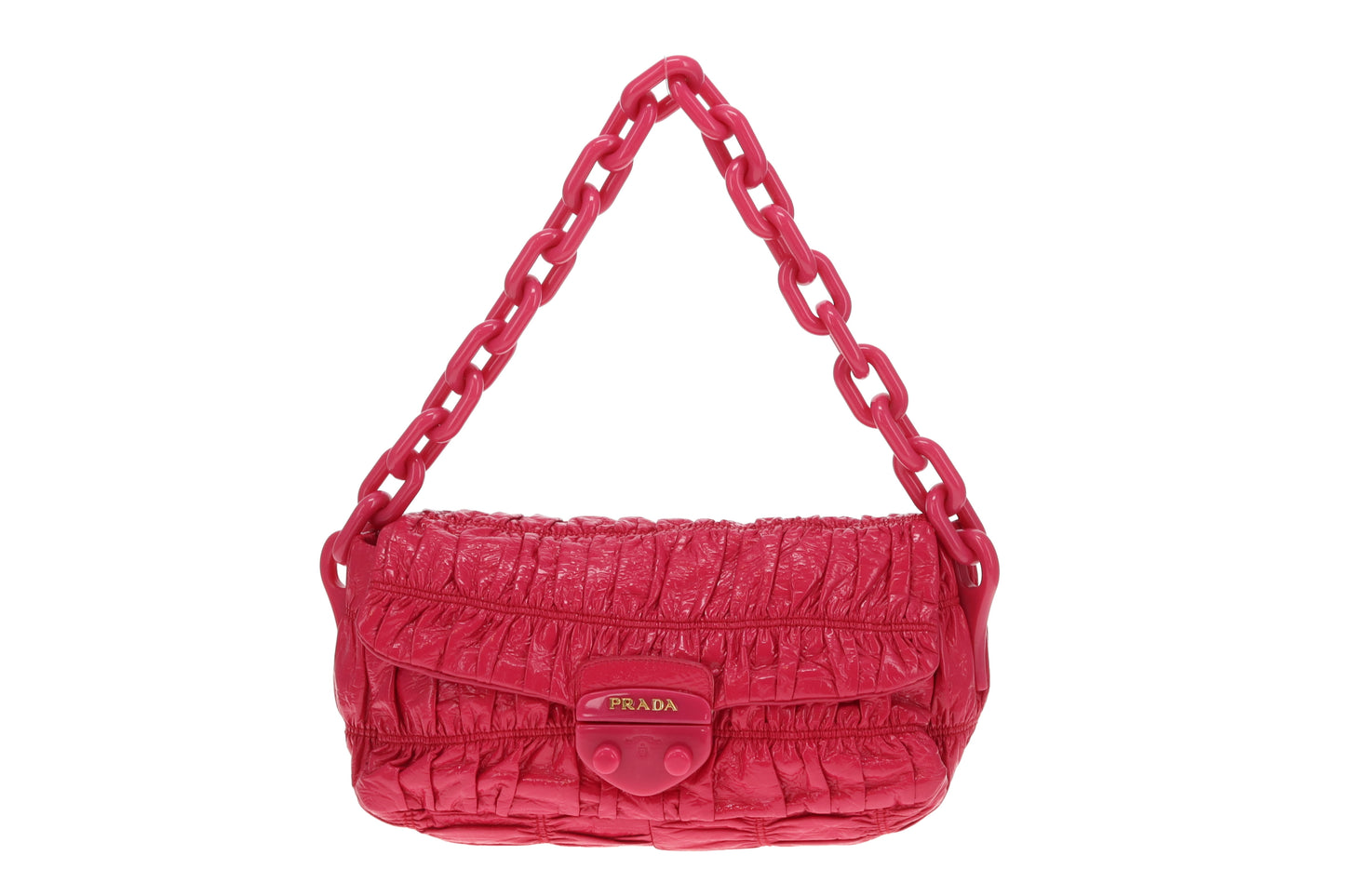 Prada Vernice Gaufre Fuxia Bag