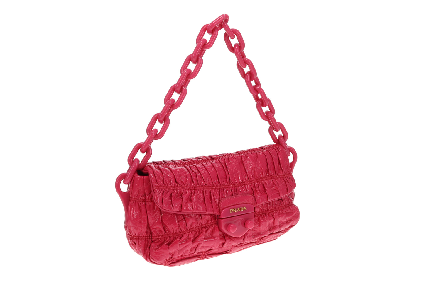 Prada Vernice Gaufre Fuxia Bag