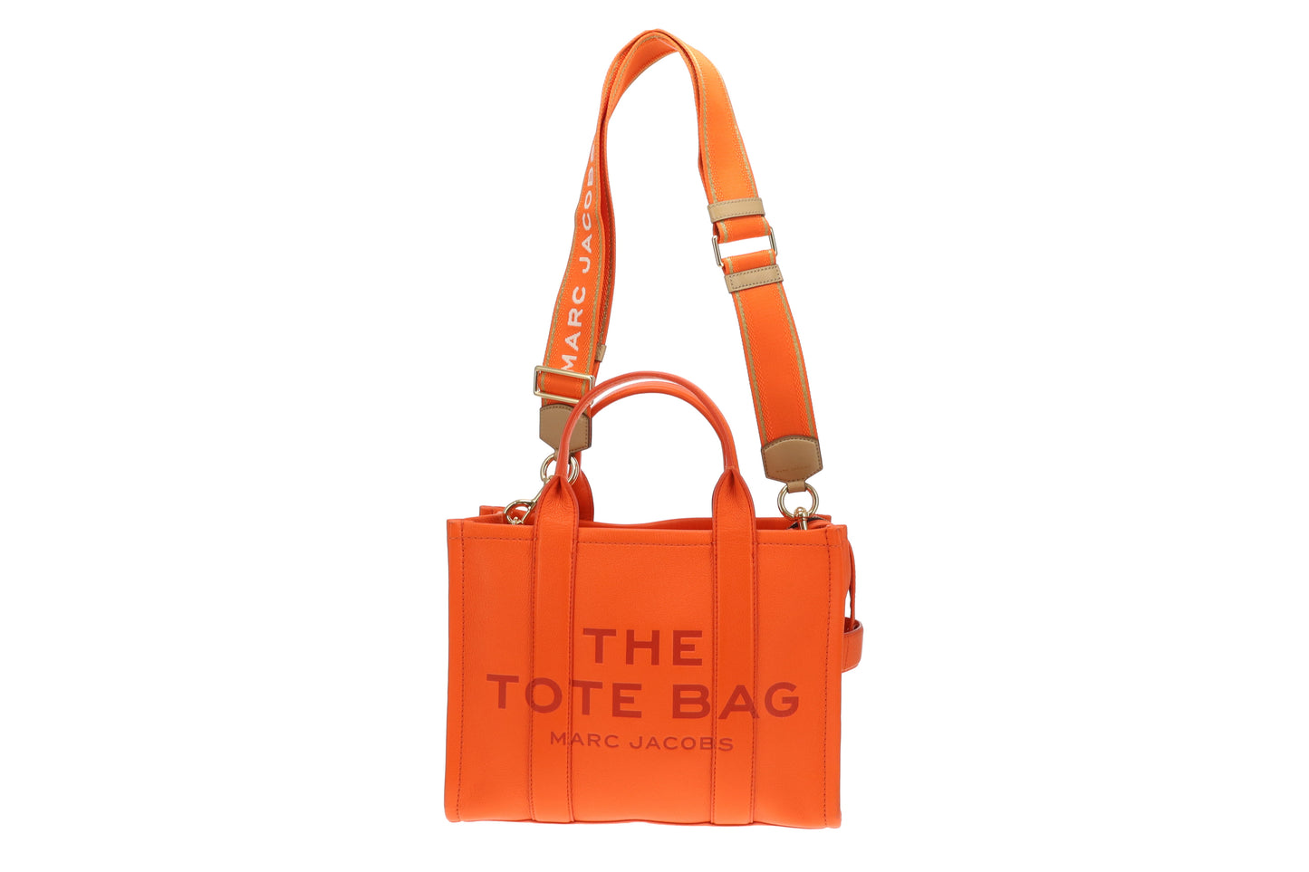 Marc Jacobs The Tote Bag Medium Orange with 2 Straps