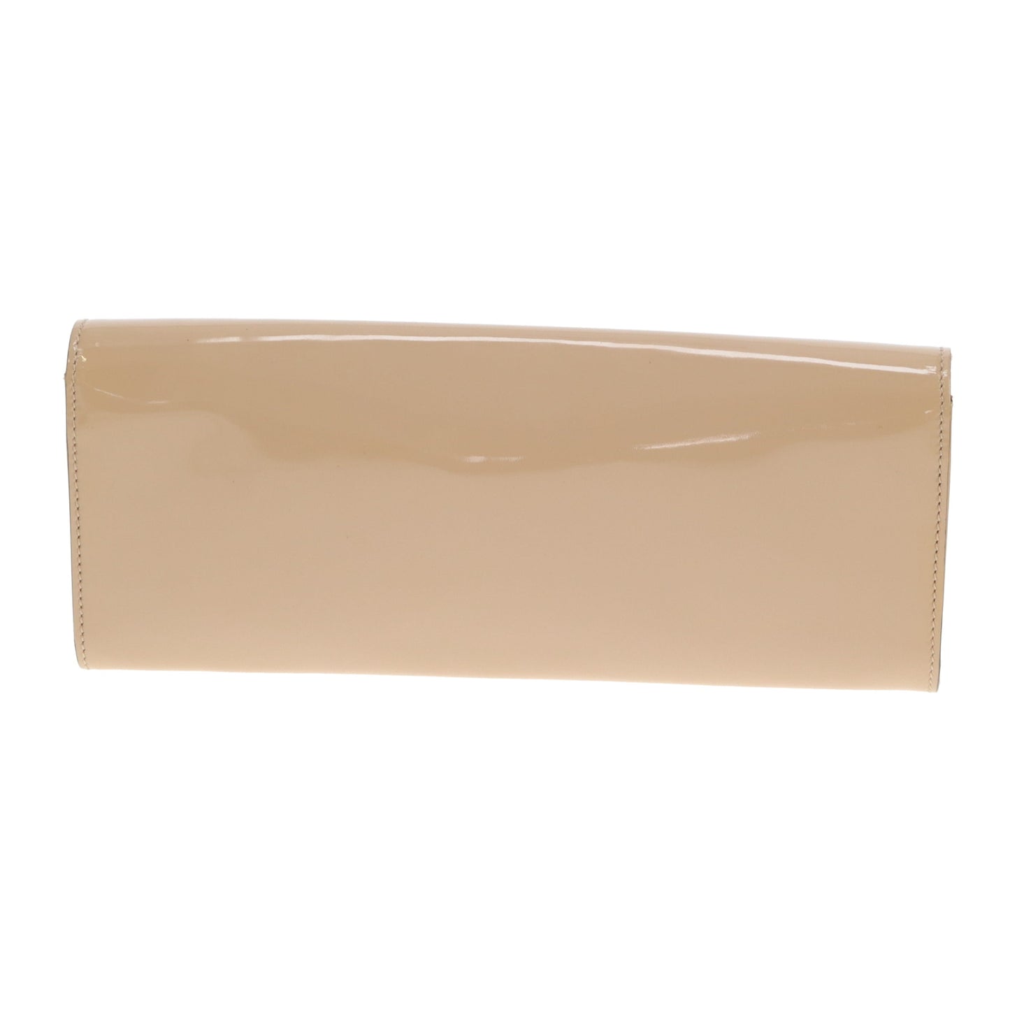 Gucci Patent Romy Clutch Beige Vintage