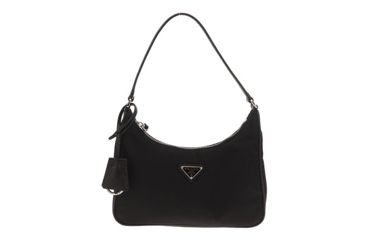 Prada Re-Edition 2005 Mini Bag Black Nylon and Saffiano