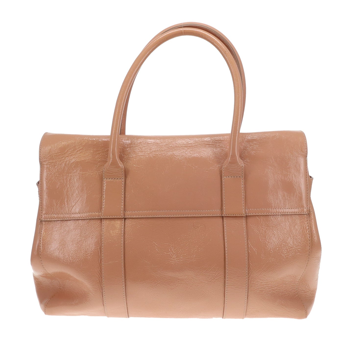 Mulberry Bayswater Wrinkled Patent Plaster With Rose Gold Hardware