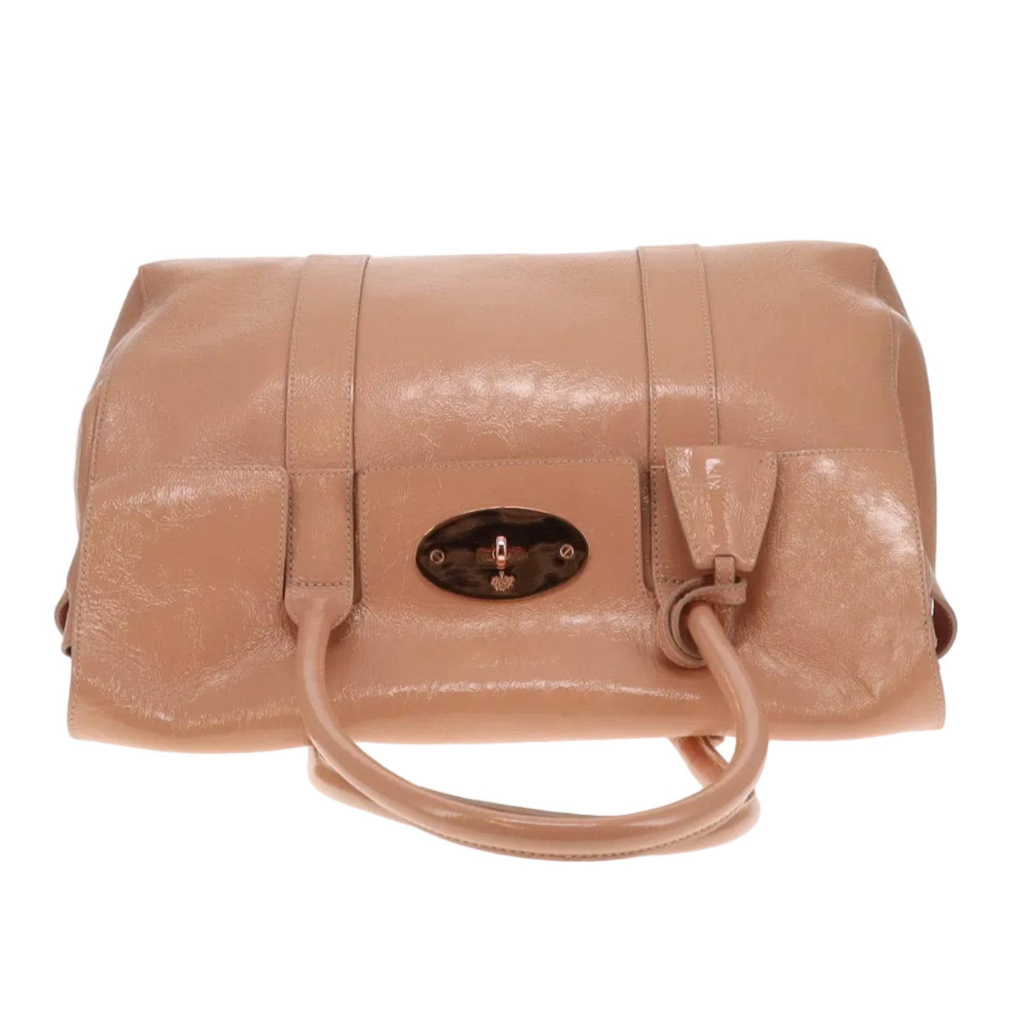 Mulberry Bayswater Wrinkled Patent Plaster With Rose Gold Hardware