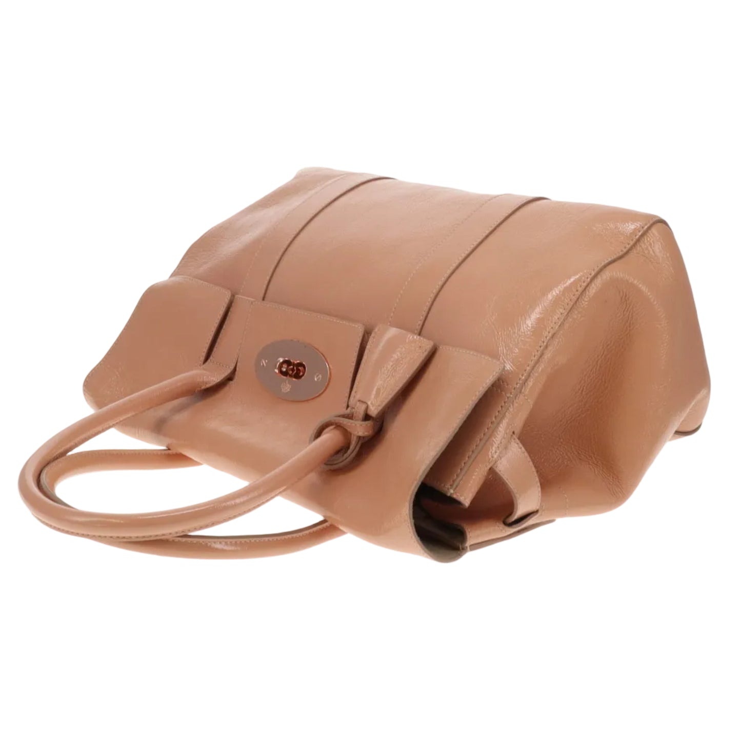 Mulberry Bayswater Wrinkled Patent Plaster With Rose Gold Hardware