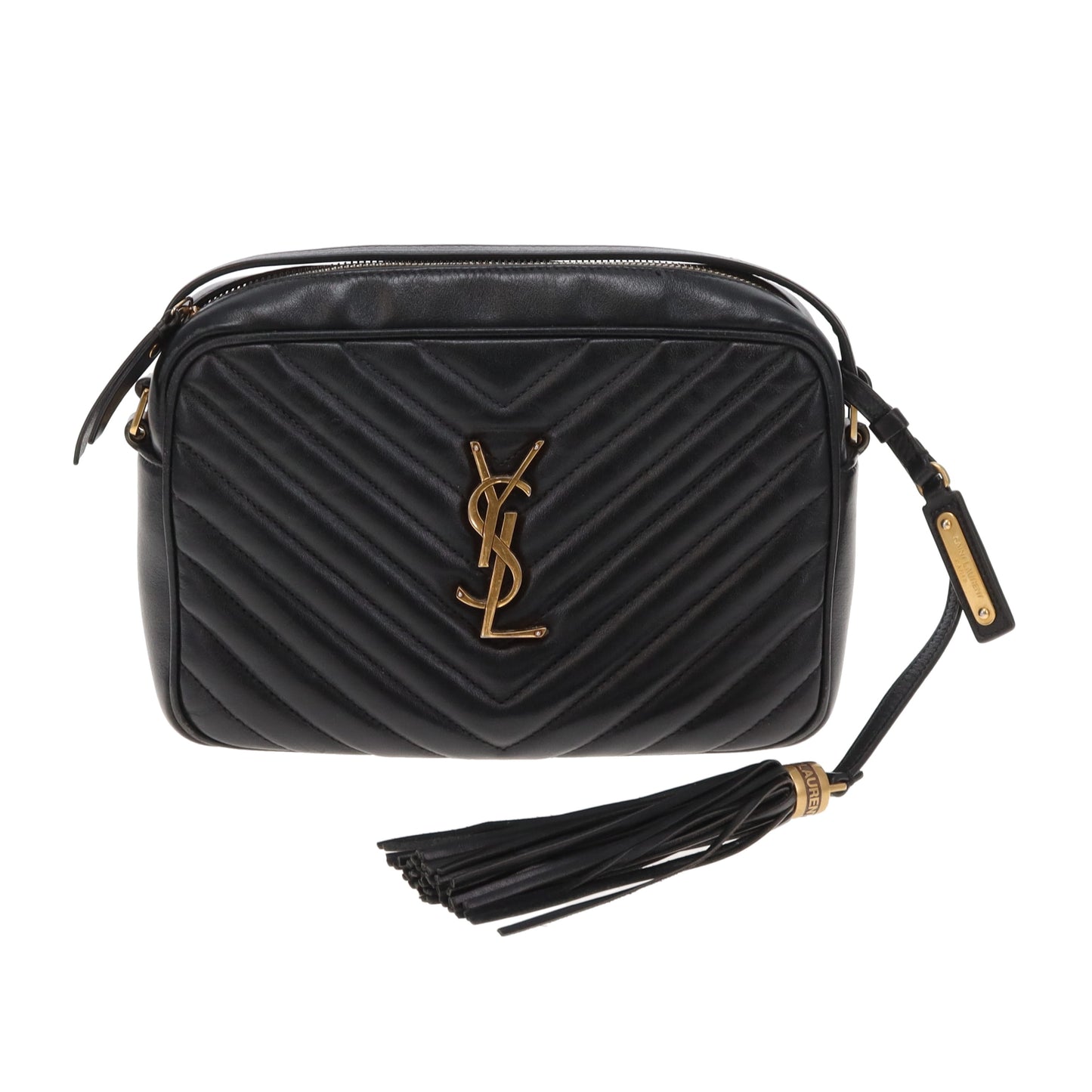 Saint Laurent Lou Camera Bag Black Chevron GHW 2019