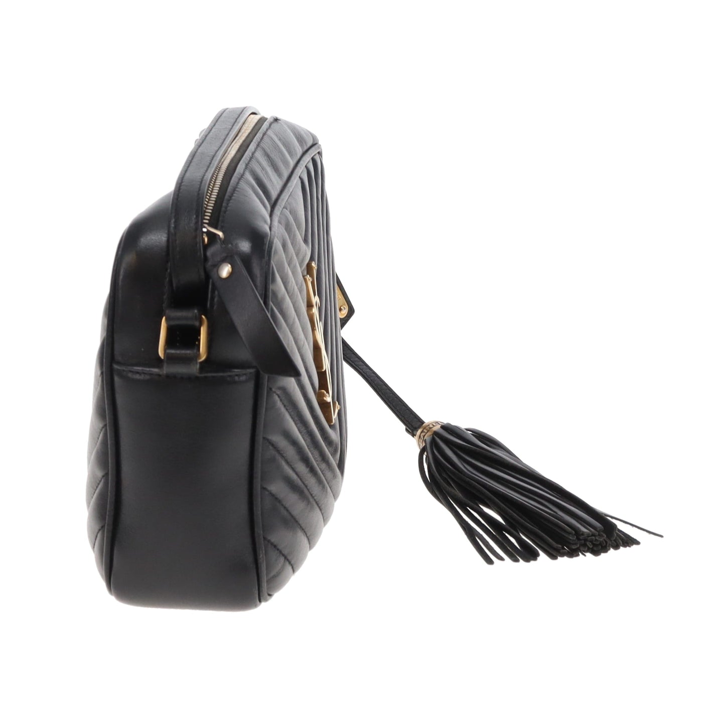 Saint Laurent Lou Camera Bag Black Chevron GHW 2019