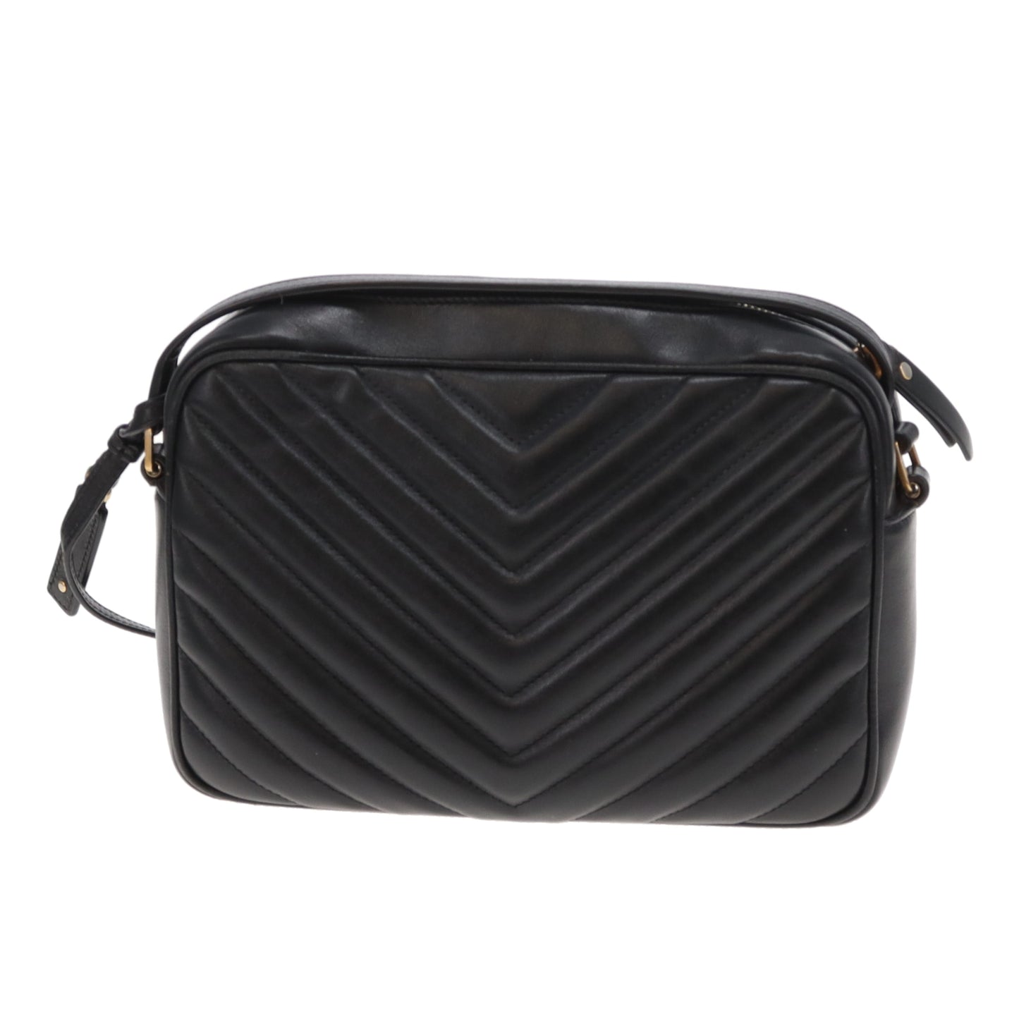 Saint Laurent Lou Camera Bag Black Chevron GHW 2019