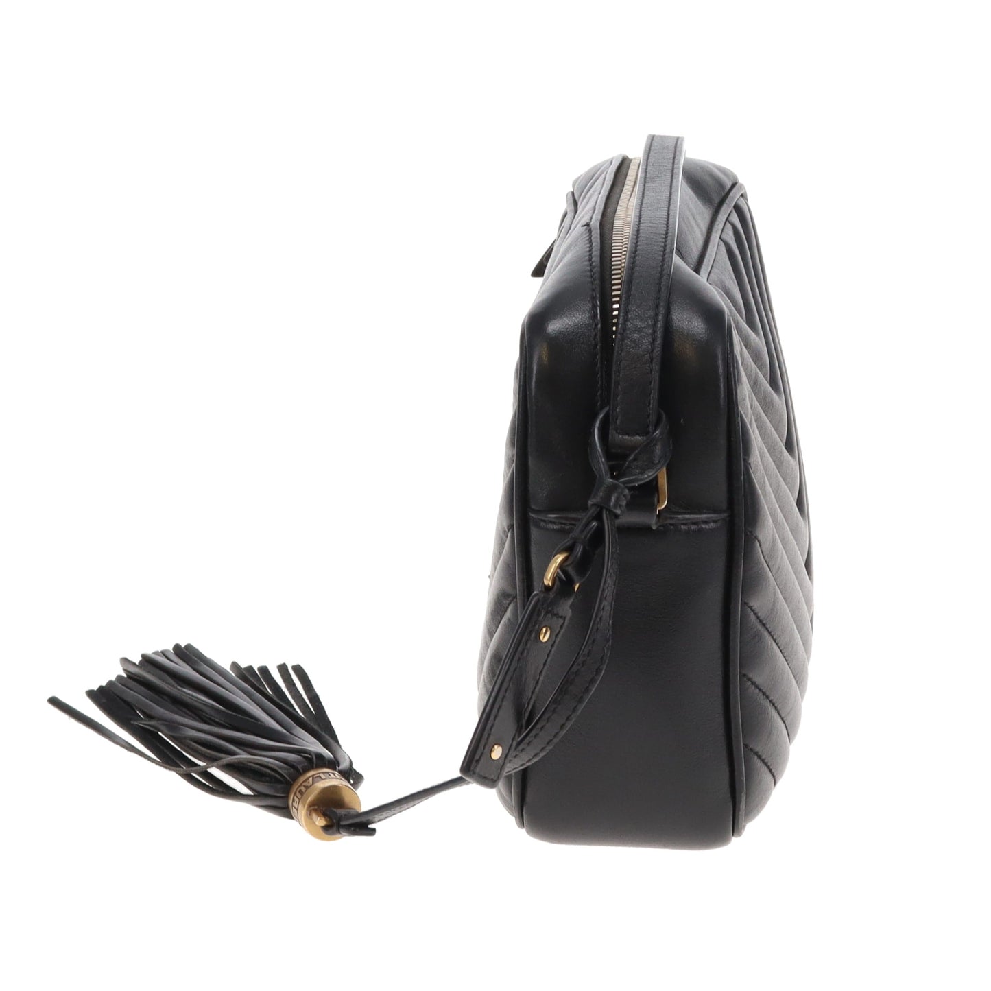 Saint Laurent Lou Camera Bag Black Chevron GHW 2019
