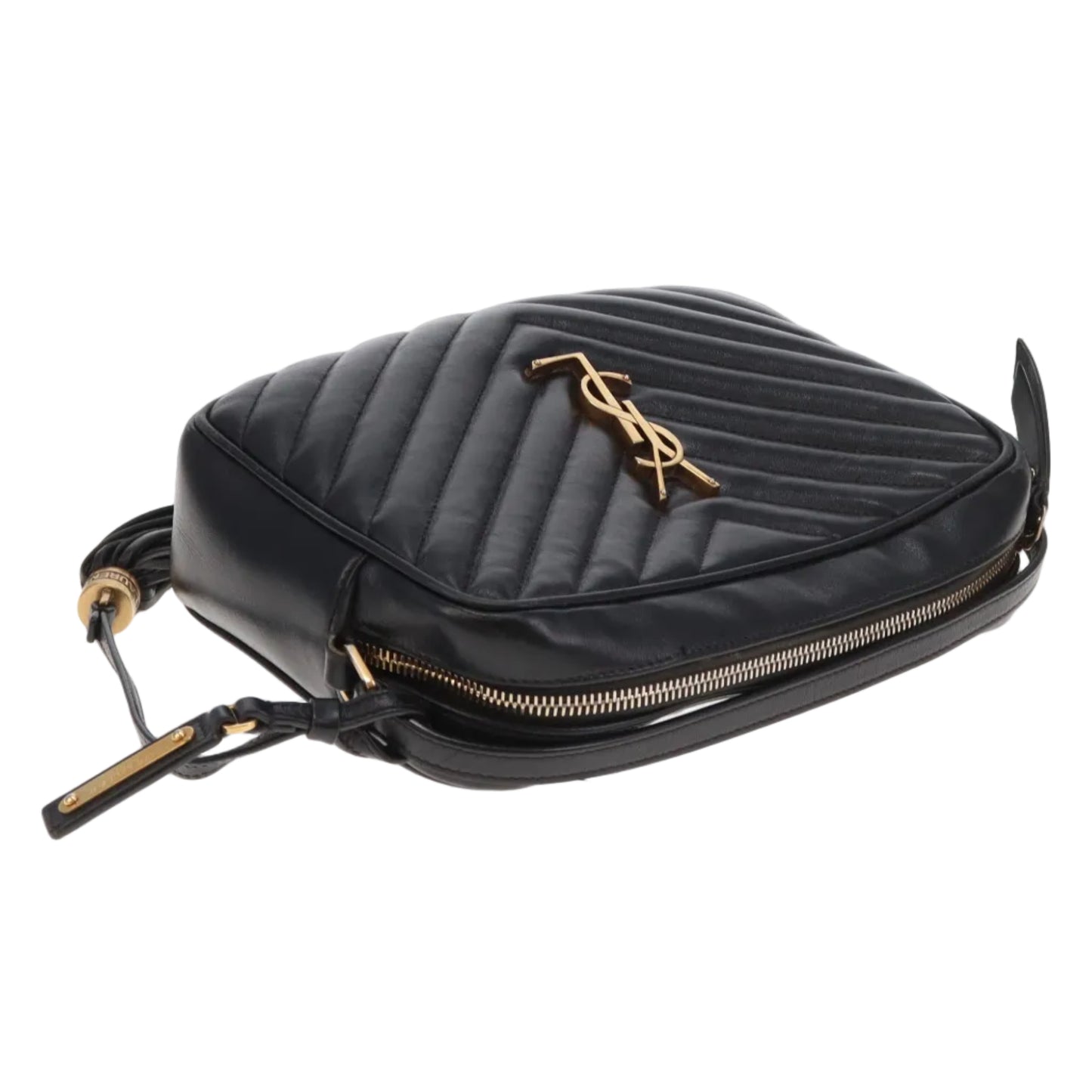 Saint Laurent Lou Camera Bag Black Chevron GHW 2019