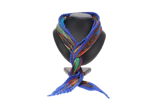 Hermes Chocs En Plumes Pleated Silk Scarf
