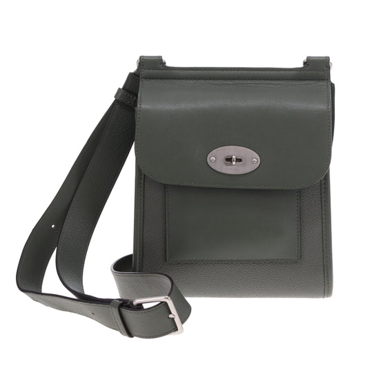 Mulberry Antony Small Juniper Green Scotchgrain and Smooth Calf SHW
