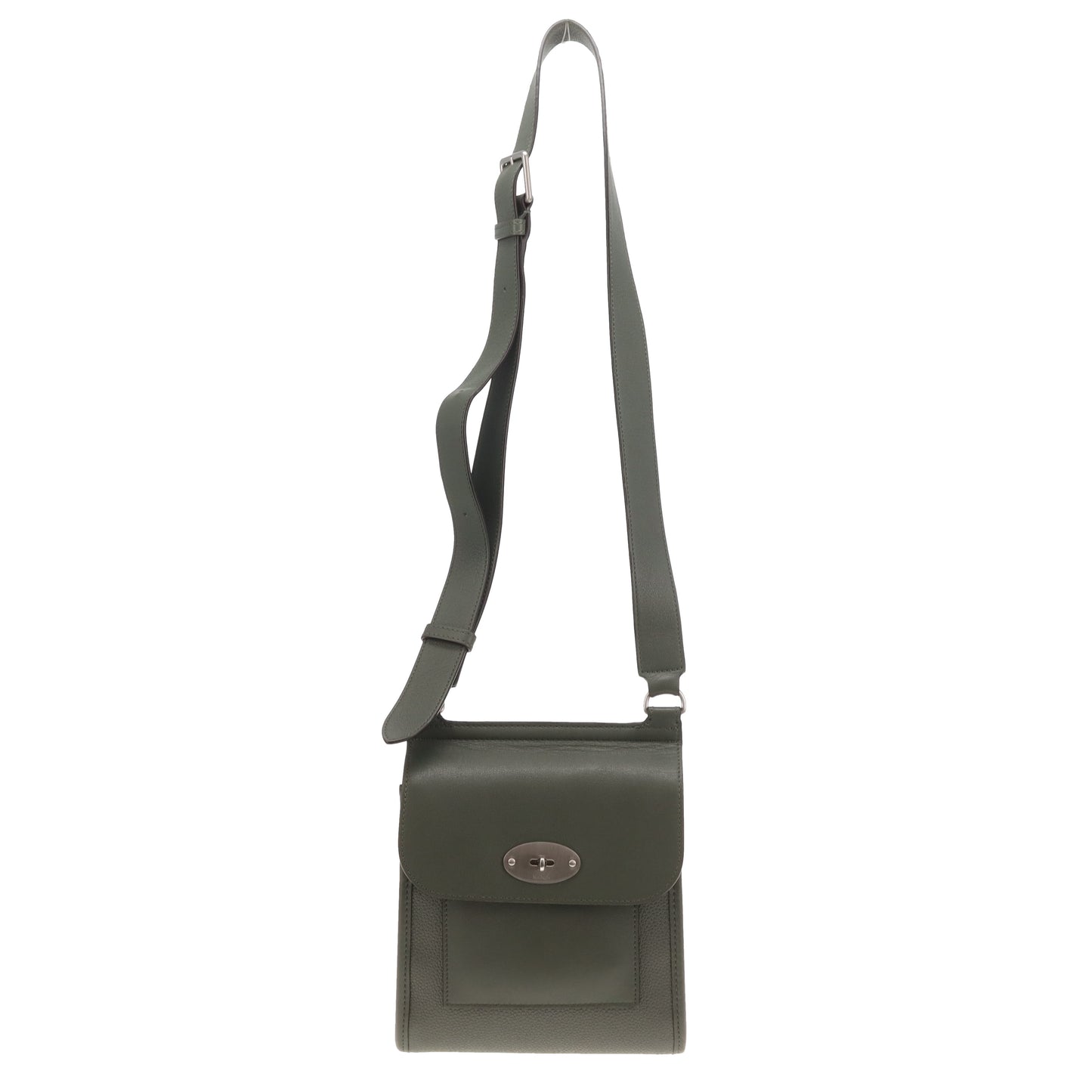 Mulberry Antony Small Juniper Green Scotchgrain and Smooth Calf SHW