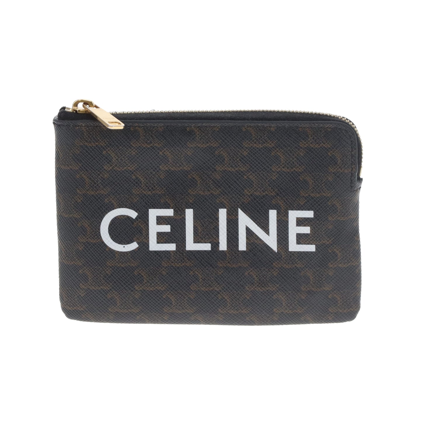 Celine Coin/Key Pouch Logo Canvas