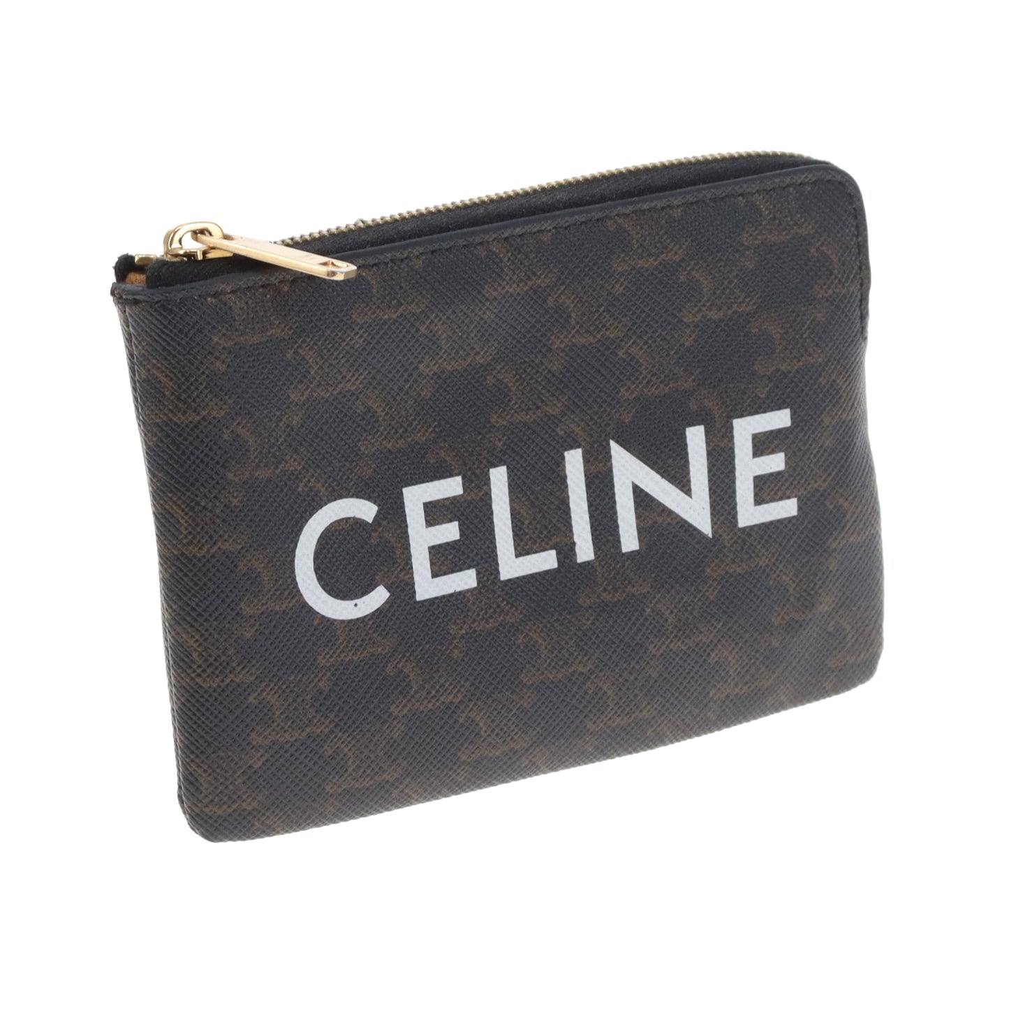 Celine Coin/Key Pouch Logo Canvas