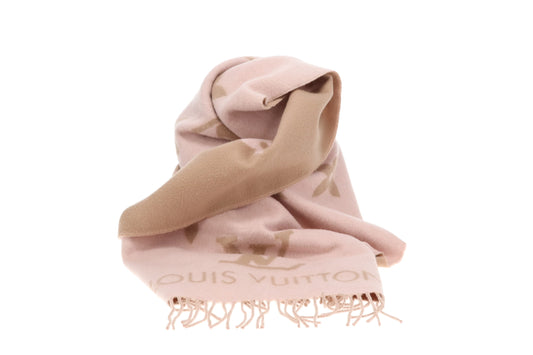 Louis Vuitton Reykjavik Scarf Beige Rose Cashmere