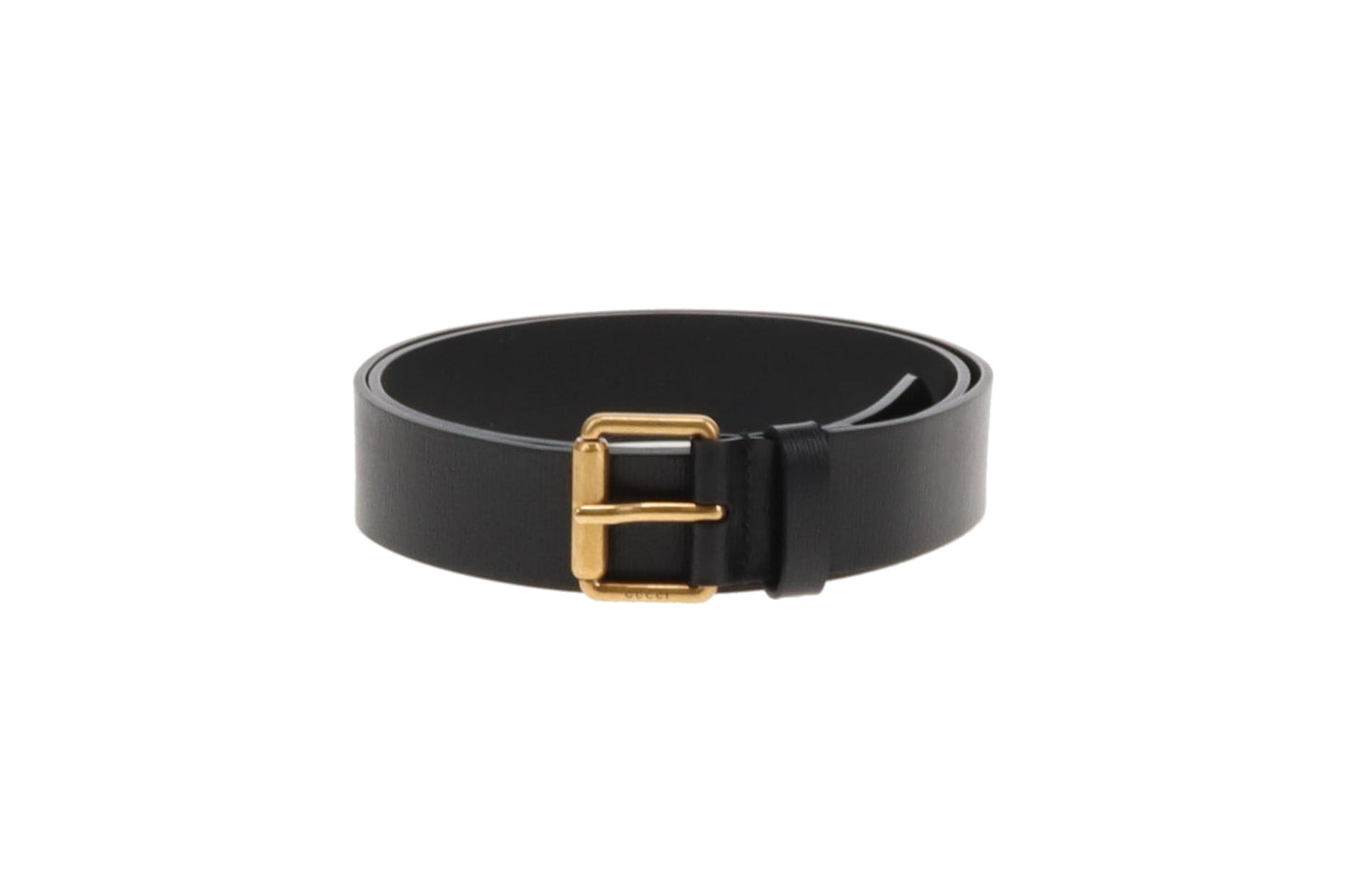 Gucci Kingsnake Belt In Black Leather With Gold Buckle 95cm 30"