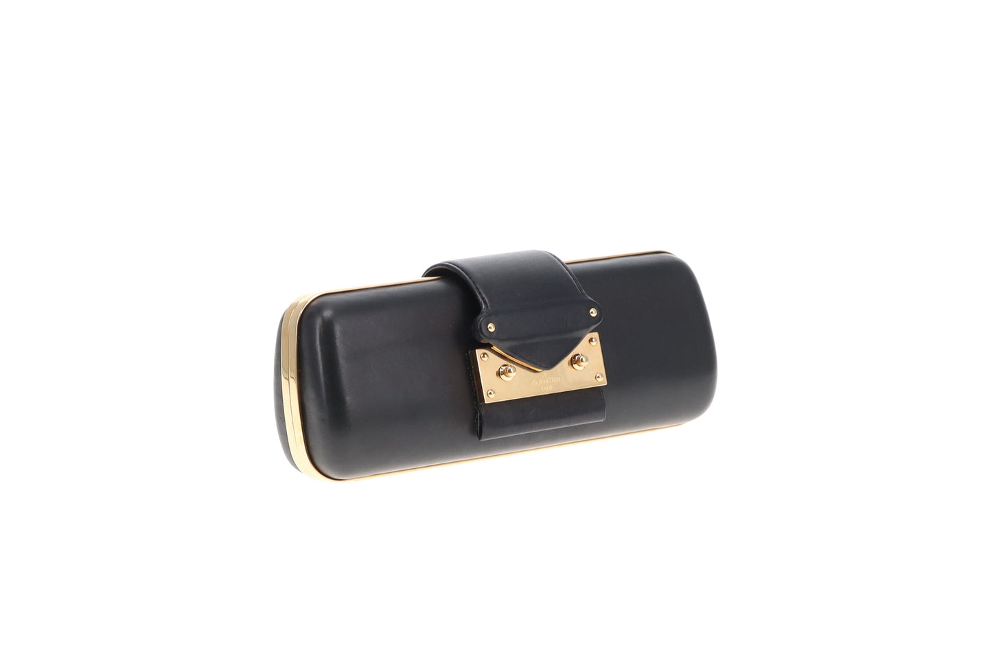 Louis Vuitton Minaudiere Black Long With Gold Hardware And Chain PL3151