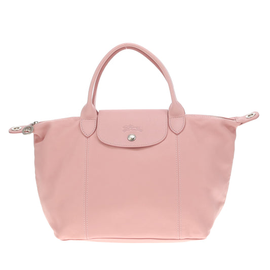 Longchamp Le Pliage Cuir Small Baby Pink SHW