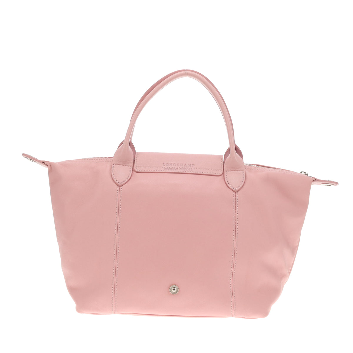 Longchamp Le Pliage Cuir Small Baby Pink SHW