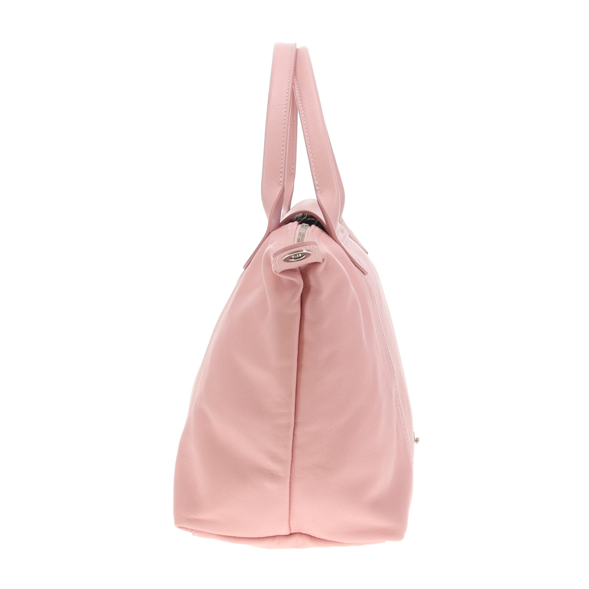 Longchamp Le Pliage Cuir Small Baby Pink SHW