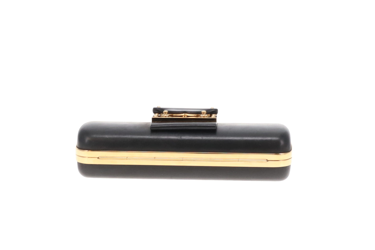 Louis Vuitton Minaudiere Black Long With Gold Hardware And Chain PL3151