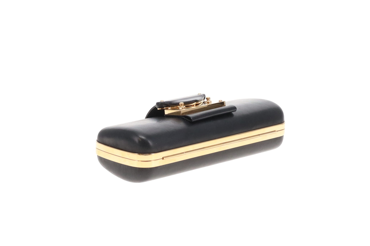 Louis Vuitton Minaudiere Black Long With Gold Hardware And Chain PL3151