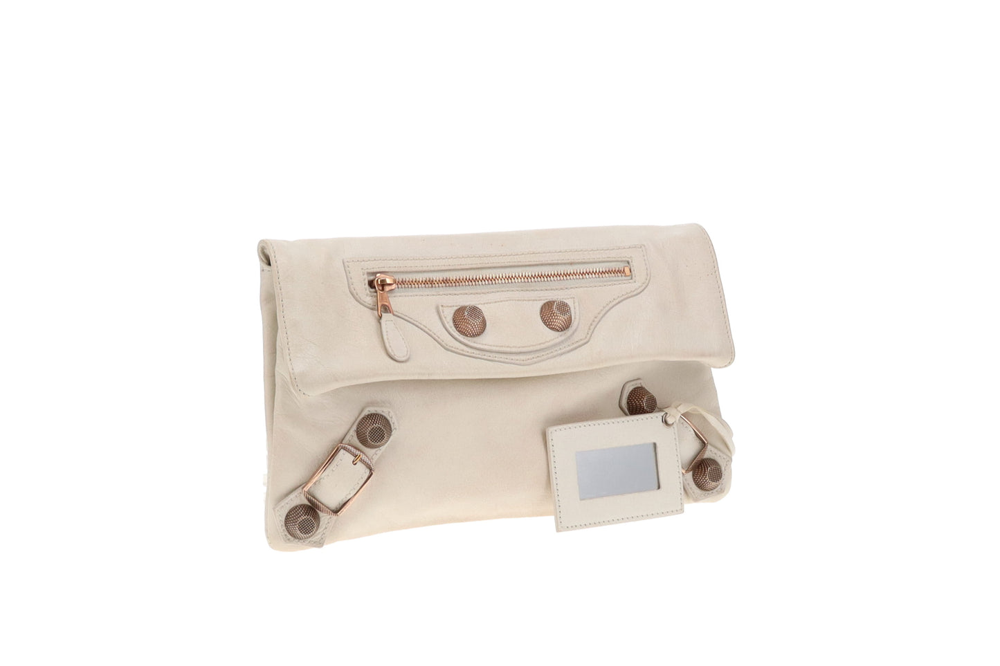 Balenciaga Arena Clutch In Ivory Calfskin Giant 12 Vintage