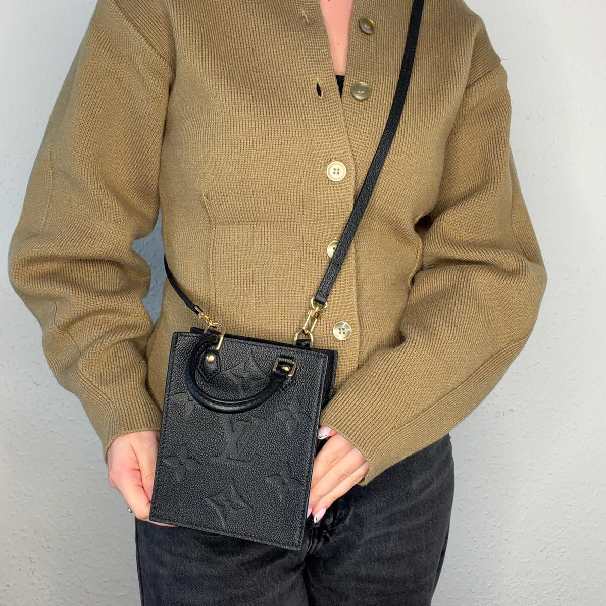 Louis Vuitton Sac Plat Mini Black Empreinte (NFID)
