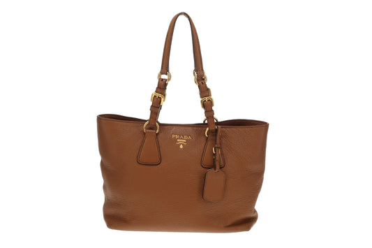 Prada Tan Vitello Daino Tote
