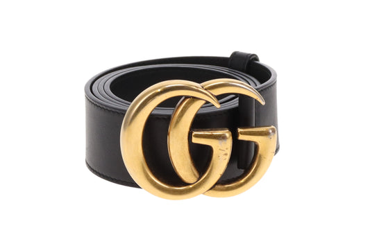 Gucci Marmont Wide Black Belt 90/36