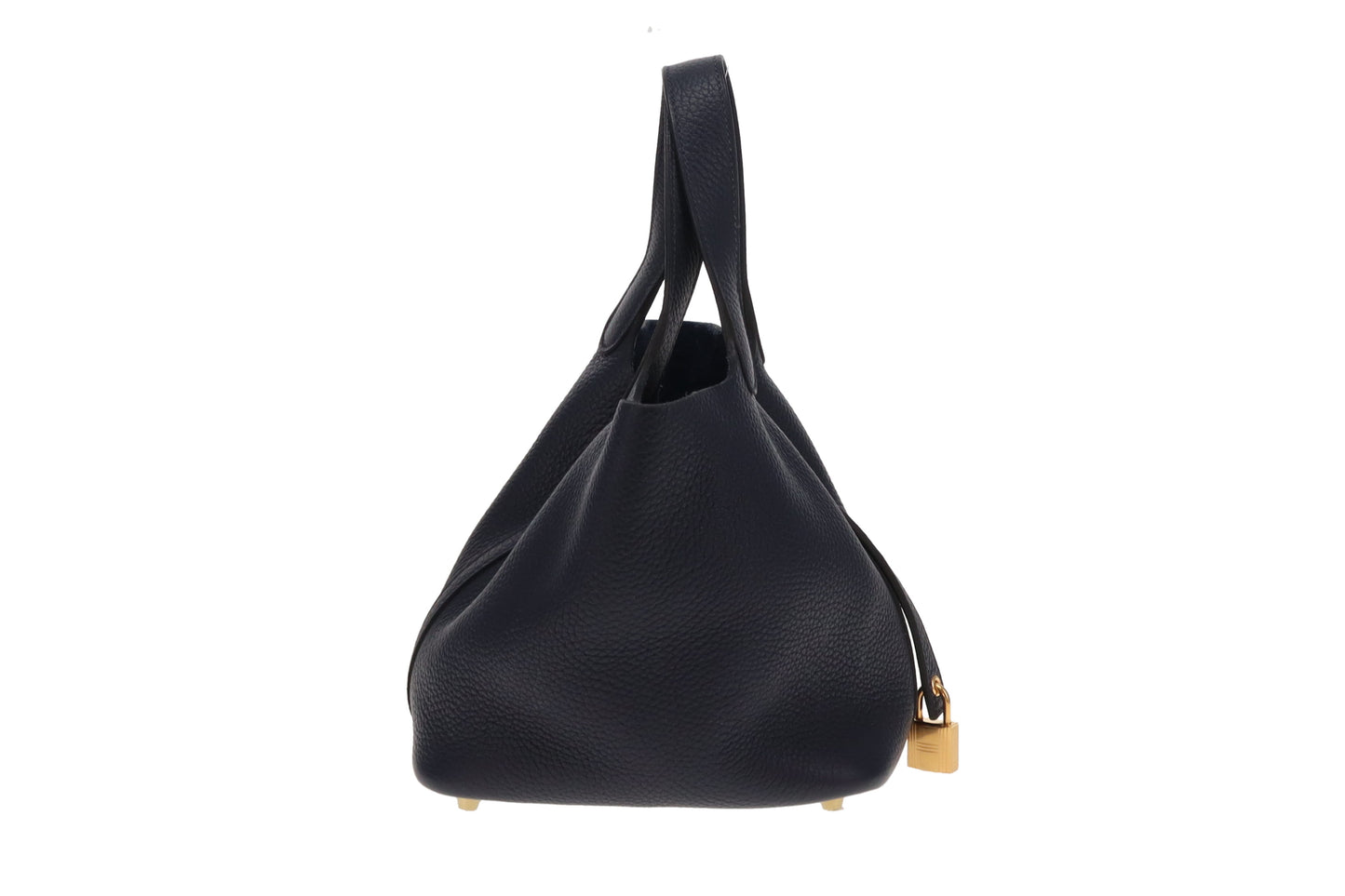 Hermes Bleu Nuit Clemence and Gold Hardware Picotin 18  - 2022