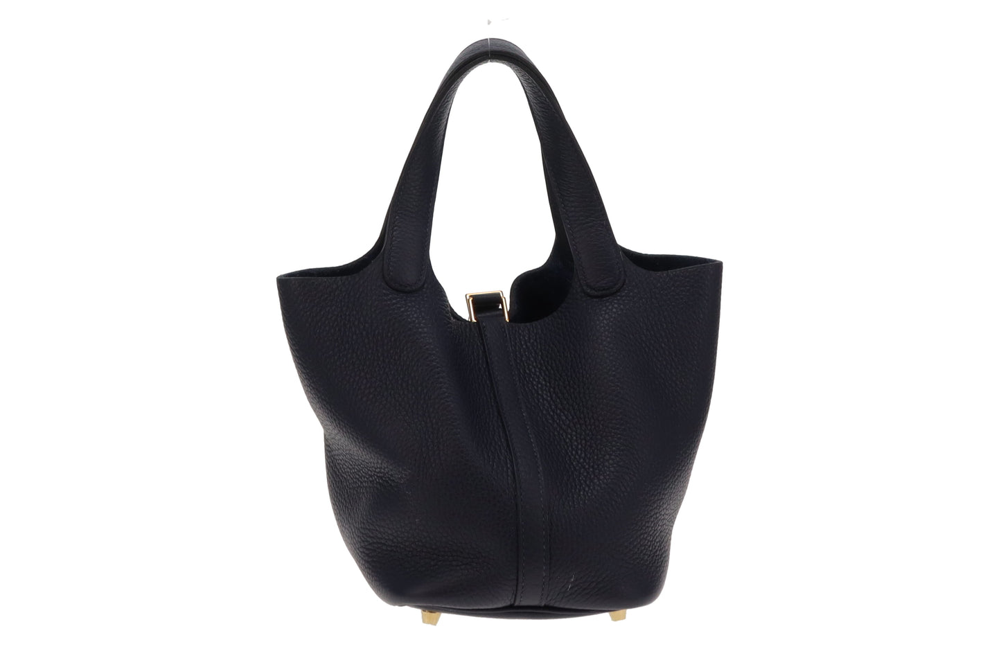 Hermes Bleu Nuit Clemence and Gold Hardware Picotin 18  - 2022