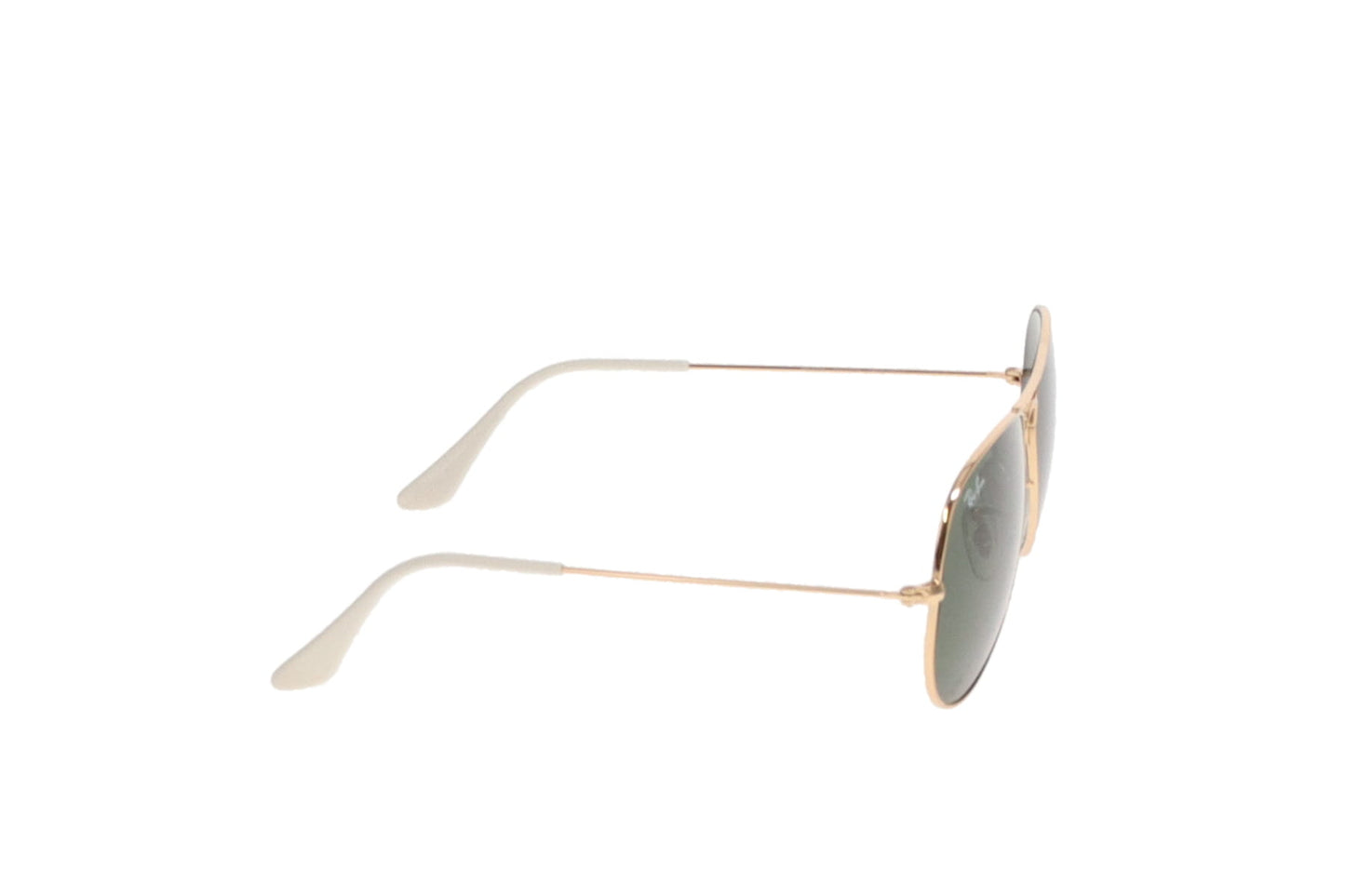 Ray-Ban Gold and White with Green Lens RB3025 Large Aviators