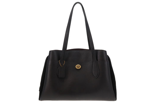Coach Black Leather and Suede Lora Carryall