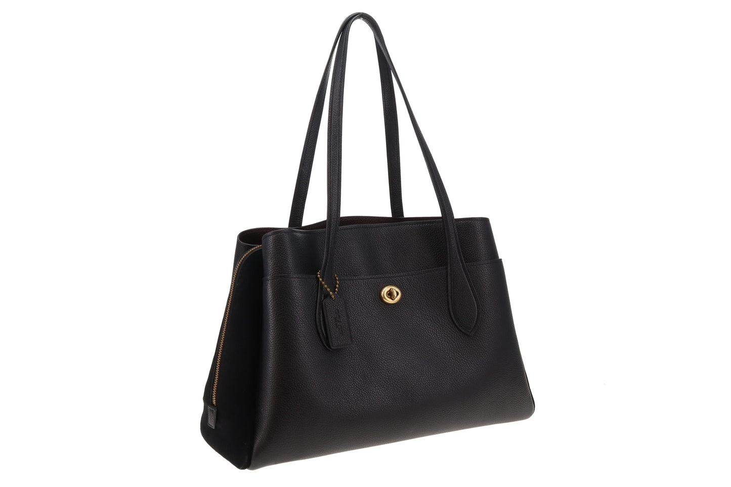 Coach Black Leather and Suede Lora Carryall