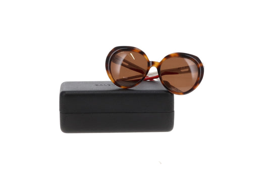 Balenciaga Tortoise Round Lens Hybrid Sunglasses BB0024S