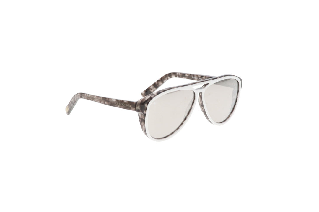 Louis Vuitton Tortoise Shell and White Frame Mowani Sunglasses Z2306W