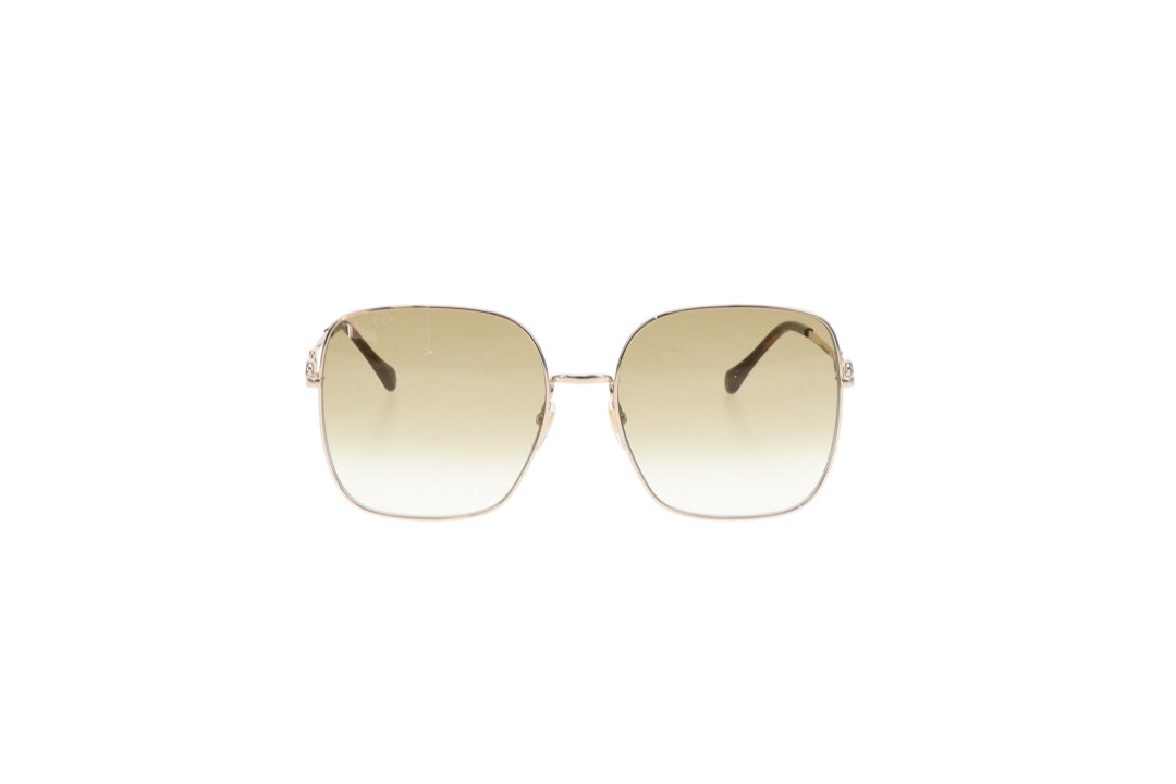 Gucci Rectangle Sunglasses Large Lens Horsebit Arms GG0879S