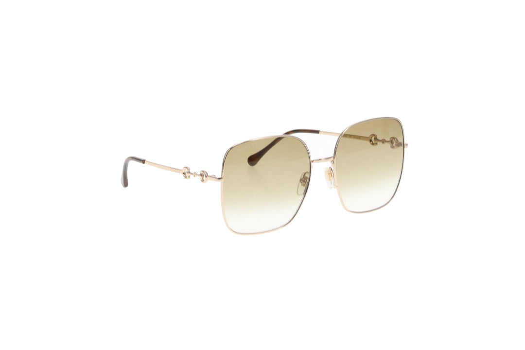 Gucci Rectangle Sunglasses Large Lens Horsebit Arms GG0879S